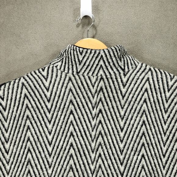 Vtg 80s Tweed Chevron Coat M/L* Women Zigzag Shoulder Pads New Wave Androgynous - Picture 13 of 15